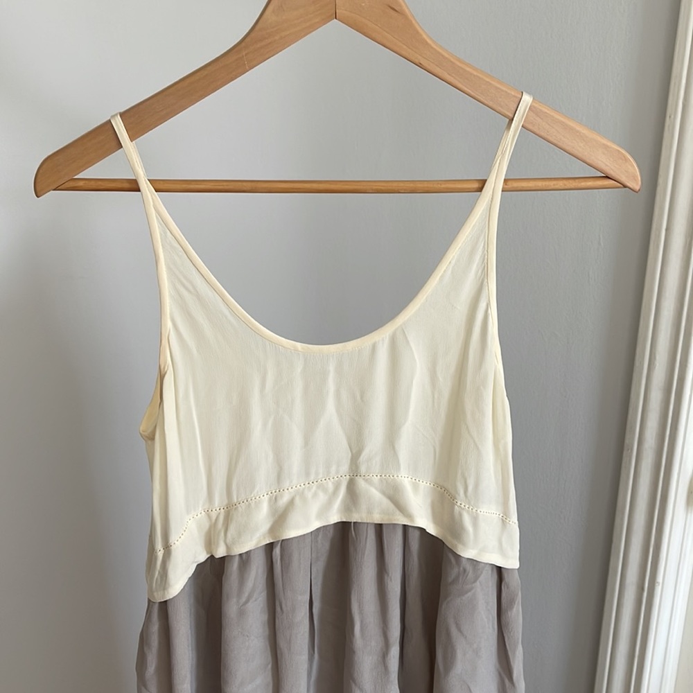 Wilfred 100% Silk Two Toned Baby Doll Dress - Picture 2 of 5